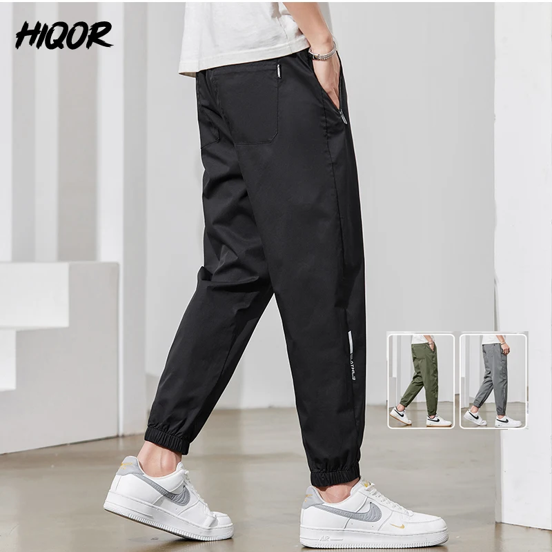 

HIQOR Autumn England Style Fashion Pant Brand Workwear Men Nine Points Daily Trendy Casual Thin Elasticized Leg Opening Trousers