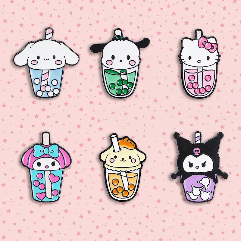 Молочный чай HelloKitty брошь Kuromi Cinnamroll пурин Мелодия лацкан булавка модный