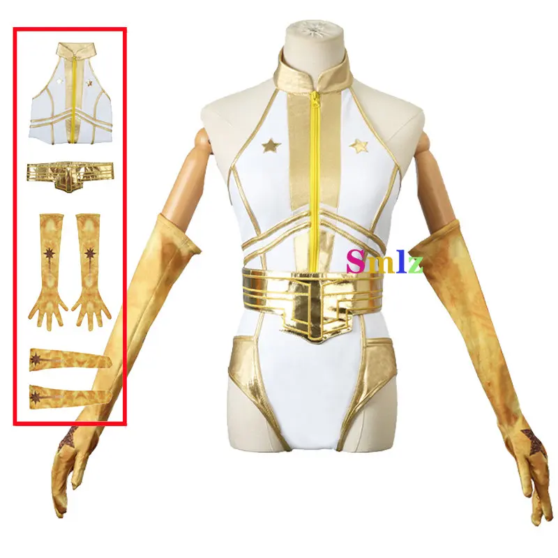 

Movie Annie January Cosplay Superhero Bodysuit Women Sexy Jumpsuit Belt Gloves Set Halloween Party Clothing
