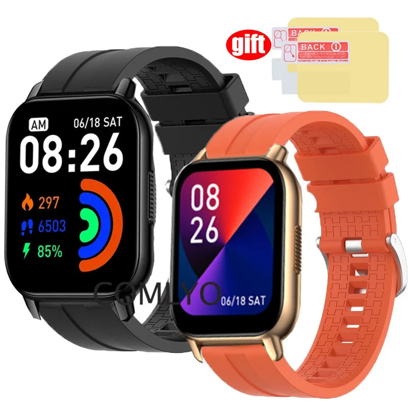 

3in1 Silicone wristband for Zeblaze Btalk Swim Smart watch Strap Bands Belt Bracelet Screen Protector Film