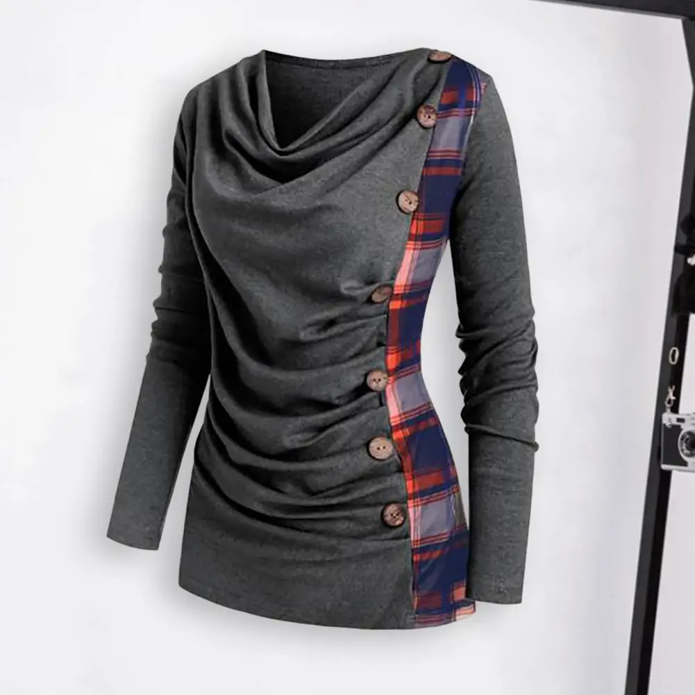 

Trendy Women T-shirt Temperament Ladies Sweatshirt Good Touch Loose Pleats Tee Top Dressing