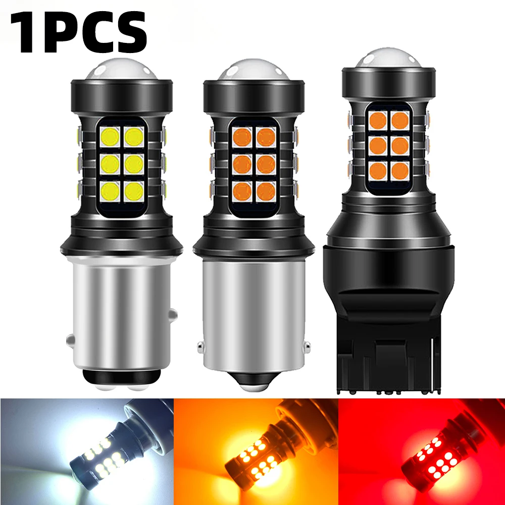 1 шт. Белый S25 1156 P21W BA15S LED BAY15D BAU15S PY21W T20 LED 7440 7443 W21W 3157 P27/7W 1157 Светодиодные лампы для указателя поворота