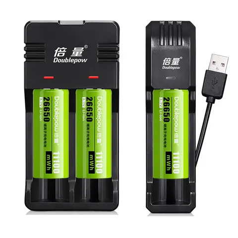 Литиевая батарея 26650 11100 мВтч 3,7В  + зарядное устройство USB