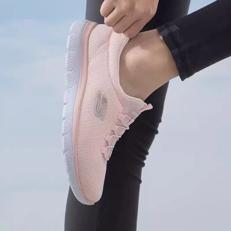 Skechers Женская спортивная обувь Летняя новая модная дышащая повседневная Легкая
