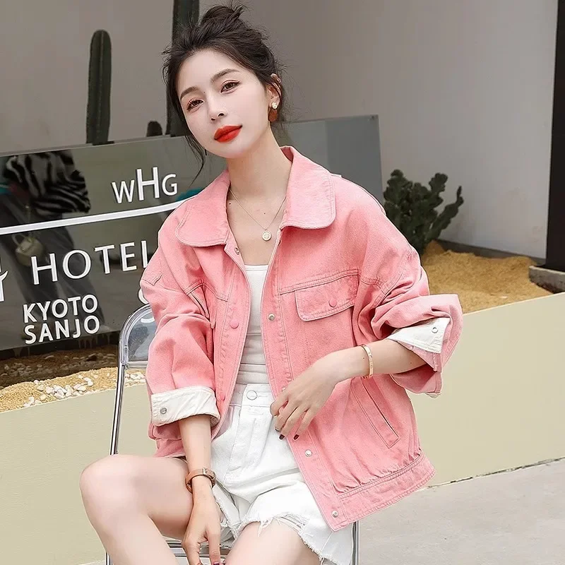 Женская джинсовая куртка Yipn.igacoyou светло-голубая