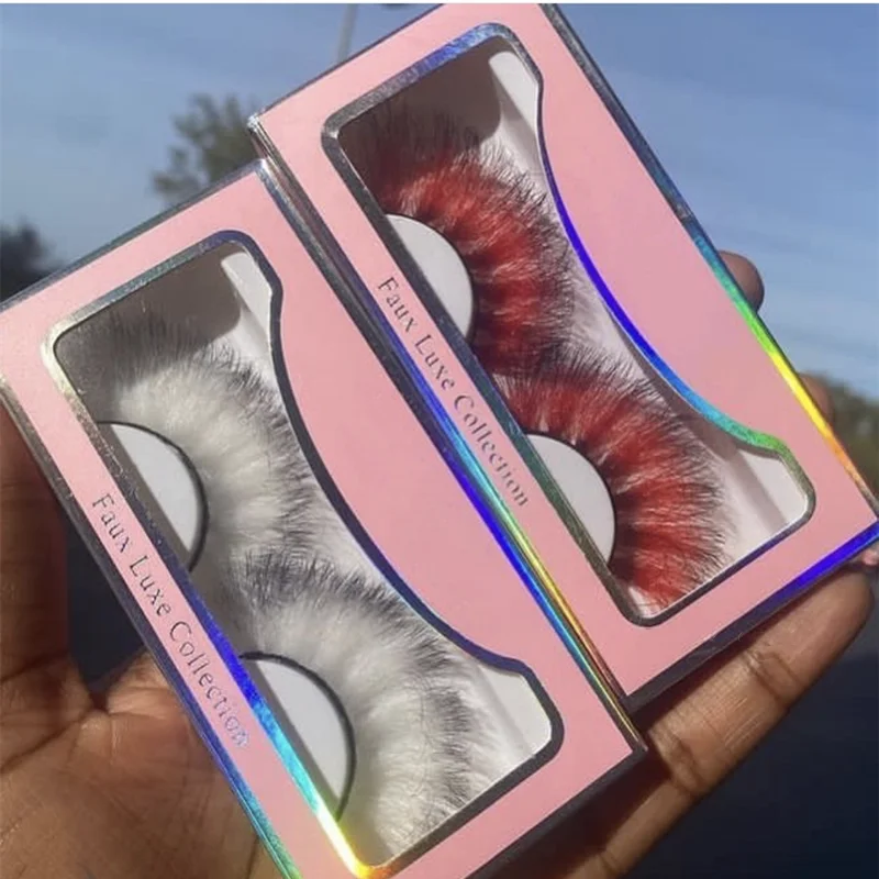 

Подводка для глаз с градиентными цветами, самоклеящаяся подводка для глаз, густые искусственные норковые ресницы, цветные нечистоплотные накладные ресницы, пушистый цвет