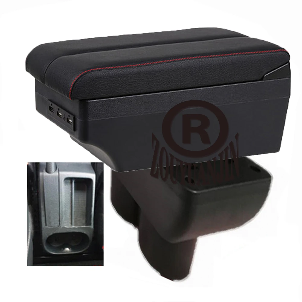 

For Volkswagen VW Touran Caddy Armrest Box Retrofit Parts Center Console Special Storage Space Car Elbow Rest with Cup Holder