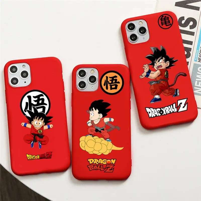 Телефонный чехол Bandai Dragon Ball Super Z Son Goku для iphone 13 12 11 Pro Max Mini XS 8 7 6 6S Plus X SE 2020 XR красный