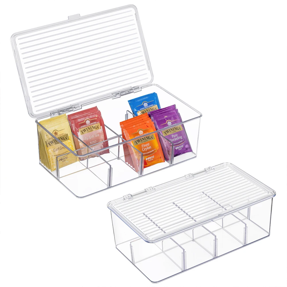 

Teacup Infuser Tea Bagtea Box Shatter-resistant Multi-use Storage Split Storage Home Tea Acrylic Coffee Tea Bag Hot Wholesale