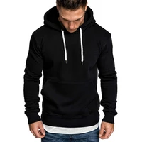 newest men hoodies springautumn long sleeve solid color tops mens streetwear tops pocket fleece running sportswear