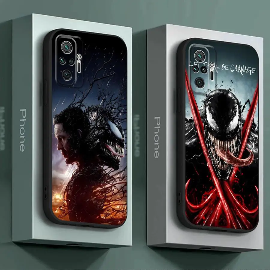 Venom Marvel Cover Phone Case for Redmi Note 11 Pro 9 8 7 10S 12S 9S 11S 10 12 9T 8T 13 TPU Soft Shell
