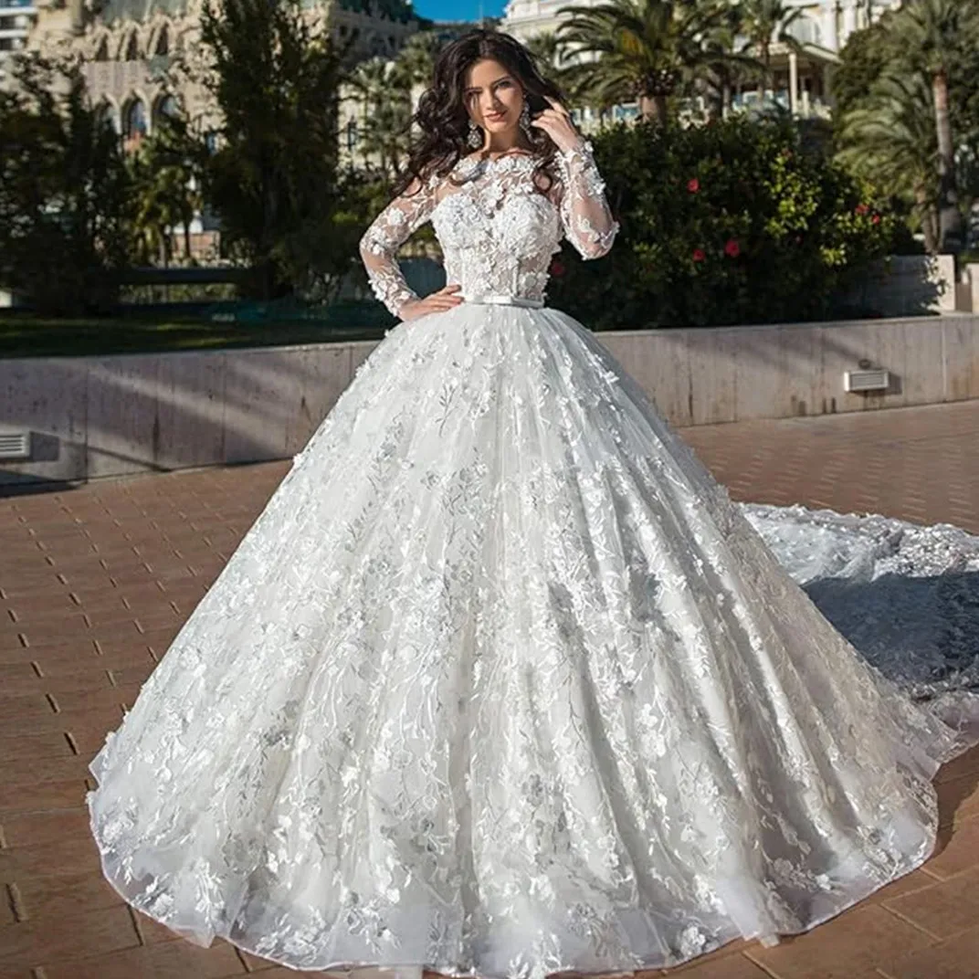 Женское свадебное платье с юбкой-годе Darla 2 в 1 со съемным шлейфом и длинным