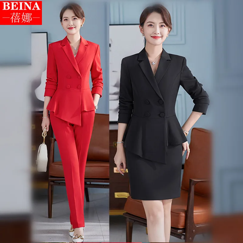 

1903 Business Suit Formal Wear Spring and Autumn Suit Temperament Hotel Front Stage Work Wear Clothes Workwear Graceful and Fash