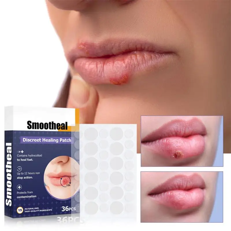 

36Pcs Cold Sore Honey Patch Remove Mouth Ulceration Blisters Herpes Sticker Fungal Infect Pain Relief Medicial Plaster Face Care