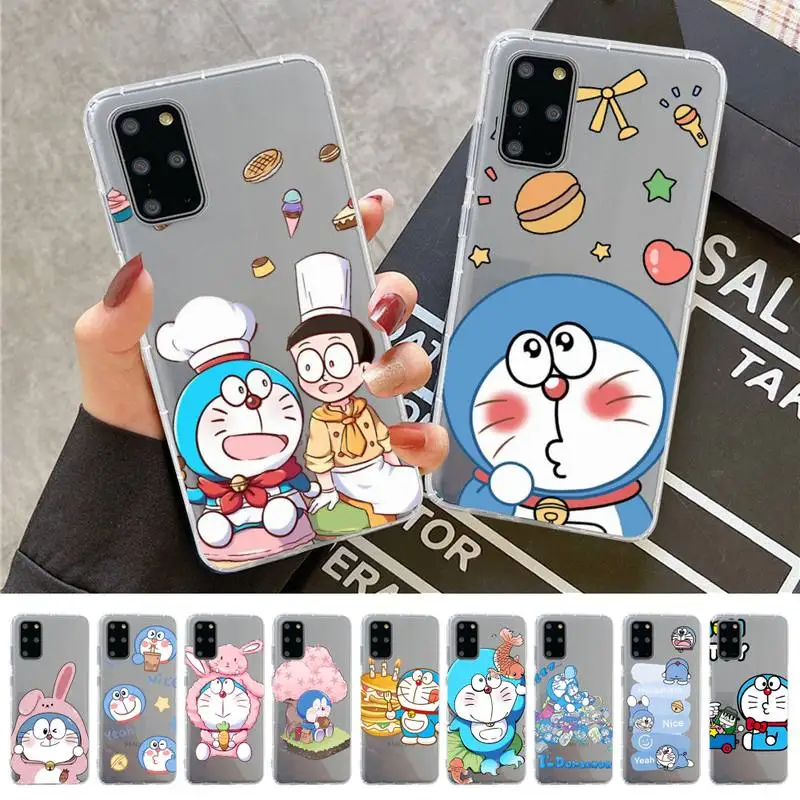 

Anime Doraemon Phone Case for Samsung A51 A52 A71 A12 for Redmi 7 9 9A for Huawei Honor8X 10i Clear Case