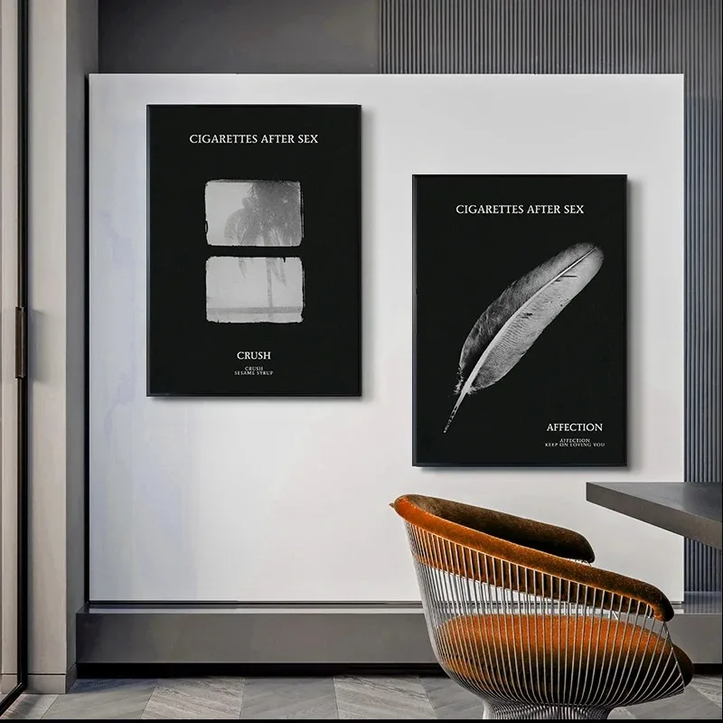 Черные современные женские сигареты после секса картины на холсте постеры и