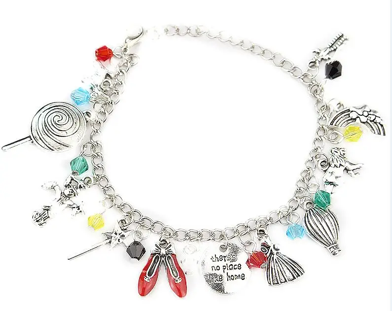 

Movie The Wizard Of Oz Charm Bracelet There Is No Place Like Home Bangle Bracelet Women Girls Fairy Tale Wristband Accessories