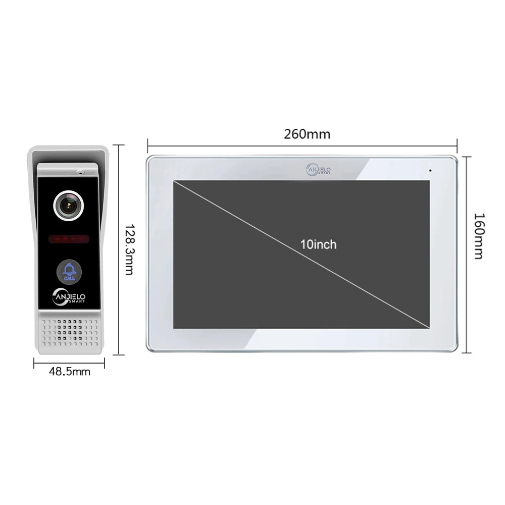 Tuya Video Intercom Camera Wifi Night System Doorbell With 10 Inch Screen Monitor For Smart Home Apartment Security - купить по