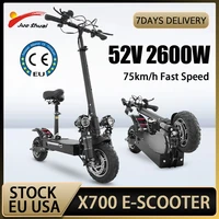 75kmh speed adult electric scooter 2600w dual motor e scooter with 20ah lithium battery 75km long range usa eu warehouse