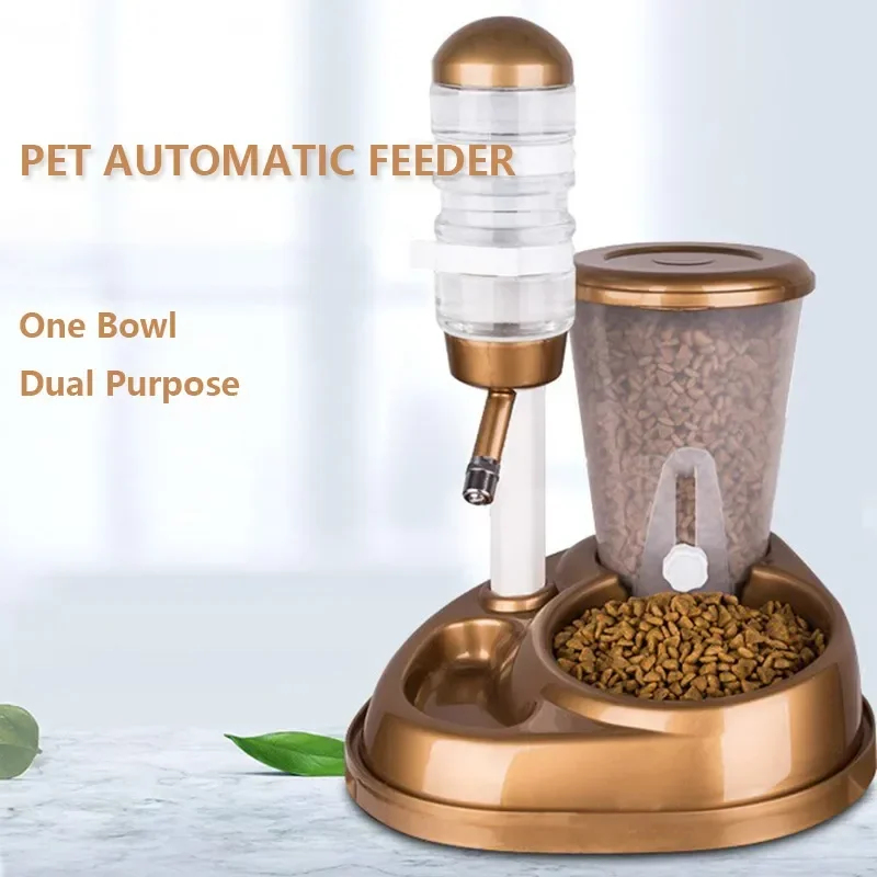 

Water Cat Dog Dog Dispenser for Food Feeder With Capacity Cat Bottle Large Pet Dual-use Fountain Automatic And Water Bucket