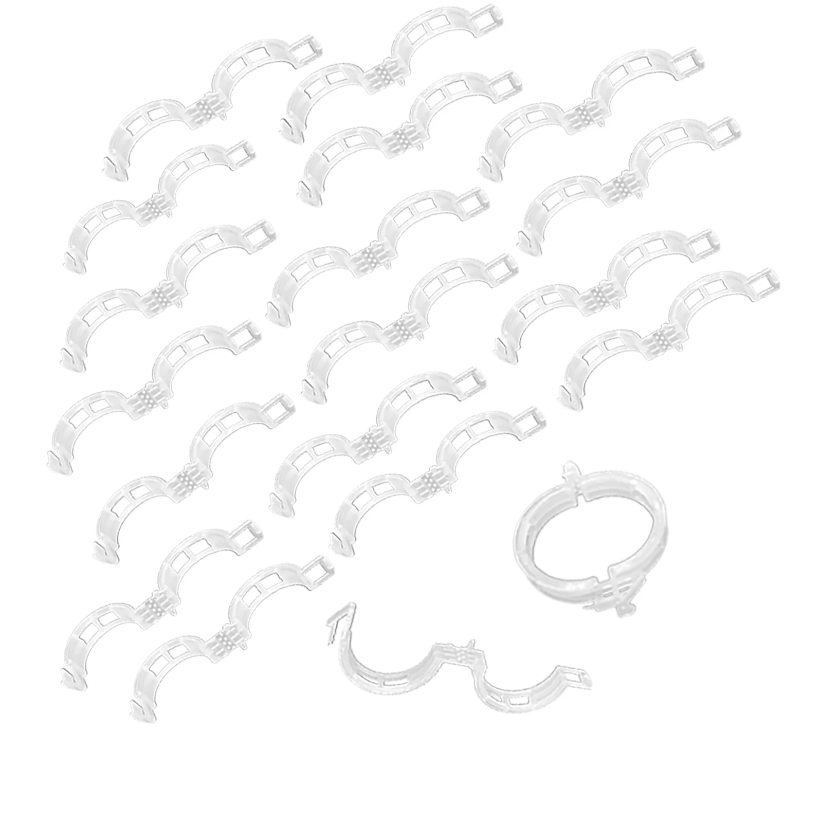 

200pcs Garden Supplies Transparent Gardening Agricultural Tool Fixing Mini Plant Support Clip Easy Apply Vine Ring Plastic