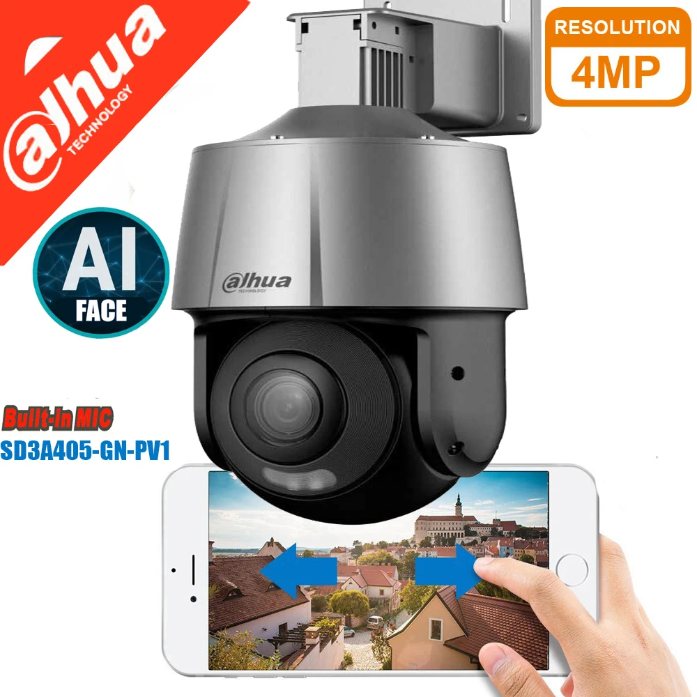 

Dahua original DH-SD3A405-GN-P 4MP IR autio IVS Human Detection Network PT Camera PTZ IP Network Dome Camera POE ip camera
