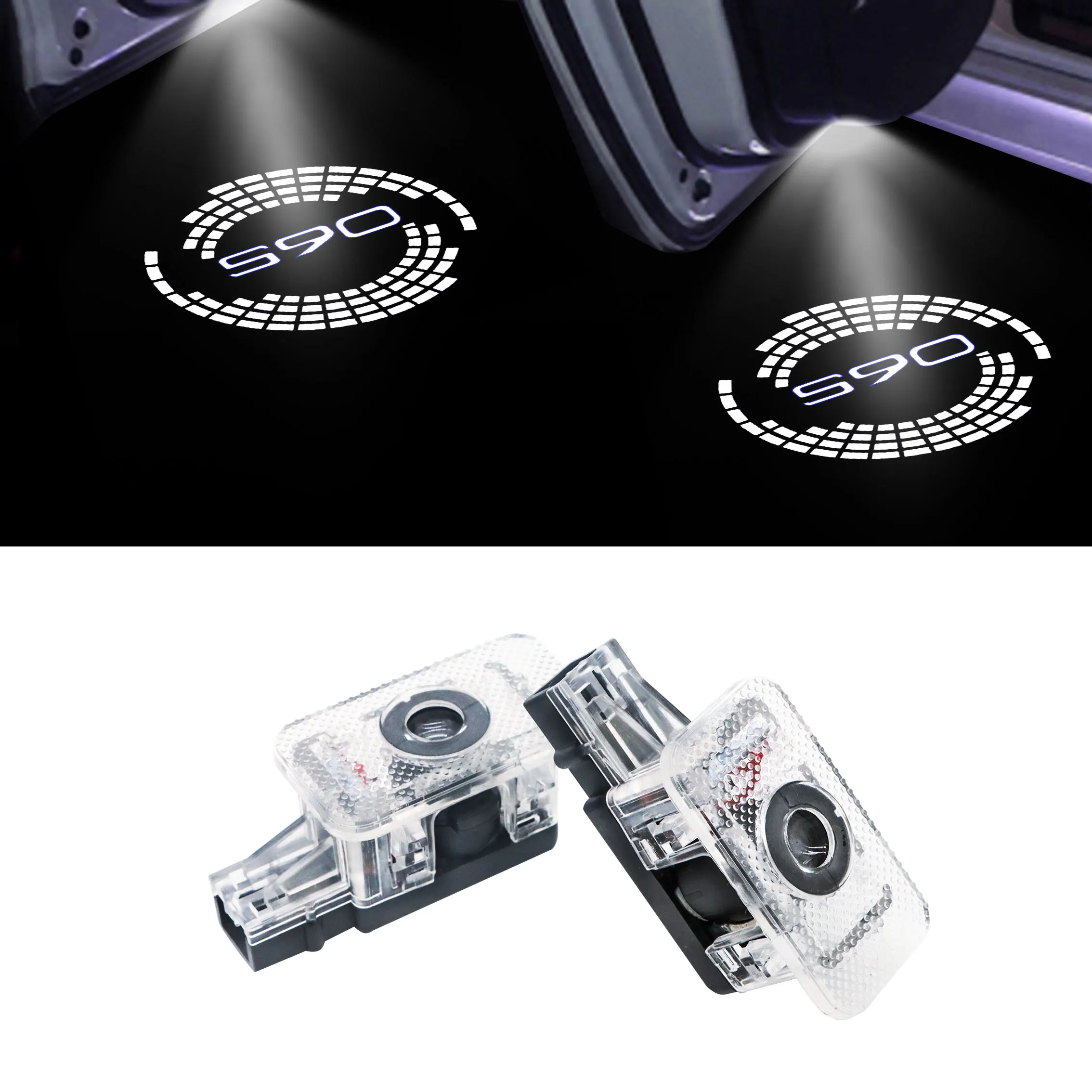 

LED Car Door Welcome Lights Logo Projector for Volvo S90 2017-2021 Ghost Shadow Lamp Courtesy Light Auto Decorative Accessories