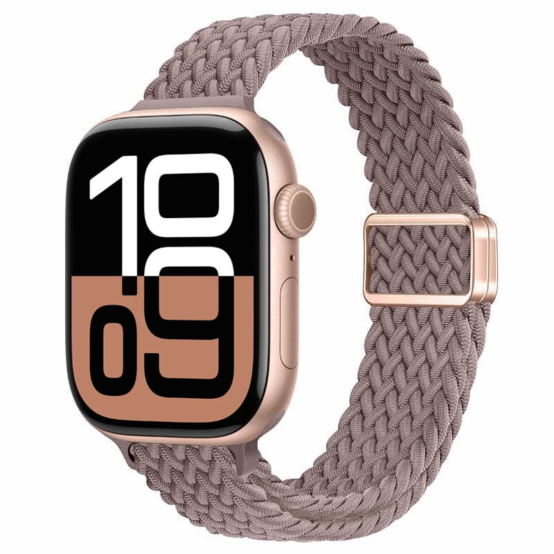 Тонкий плетеный ремешок для Apple Watch Band 40 мм 41 44 45 38 46 49 Браслет iWatch Series se 7 6 8 9 10 Ultra2