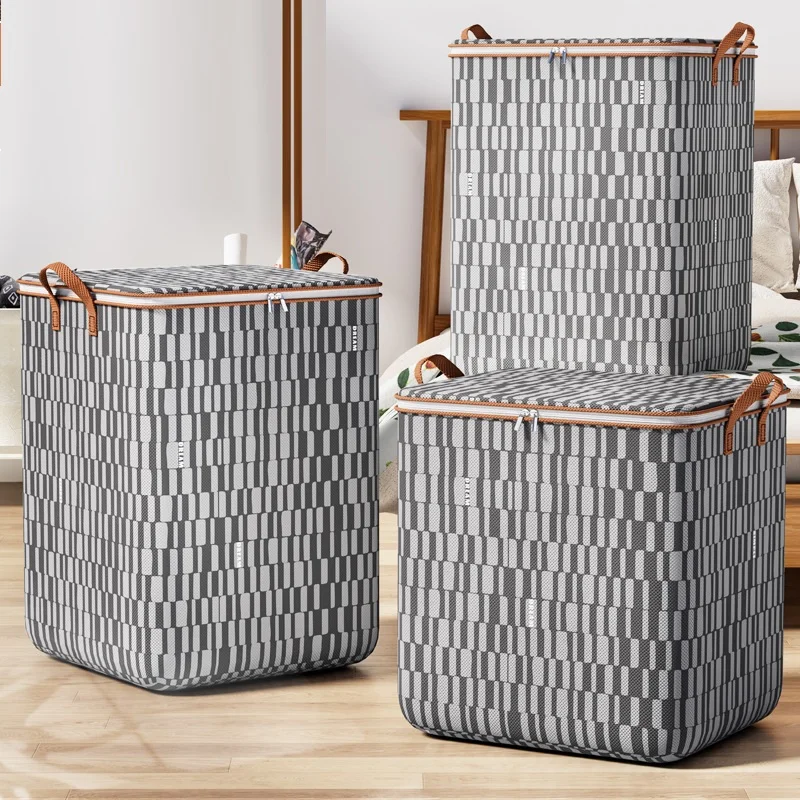 

Portable Foldable Quilt Storage Bag Big Capacity Blanket Sorting Pouch Dustproof Closet Under-Bed Tidy Moisture Proof Organizers