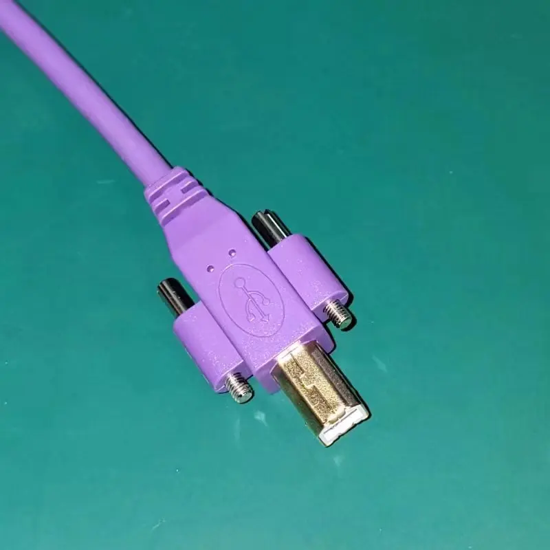 USB 2 machine vision Cable with USB-A connector HI FLEX cable to USB-B w/Screws connector