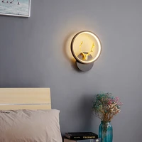 led wall lamp 14w ac85 265v deer head craft indoor modern minimalist embedded lamp with high quality 3 years warranties