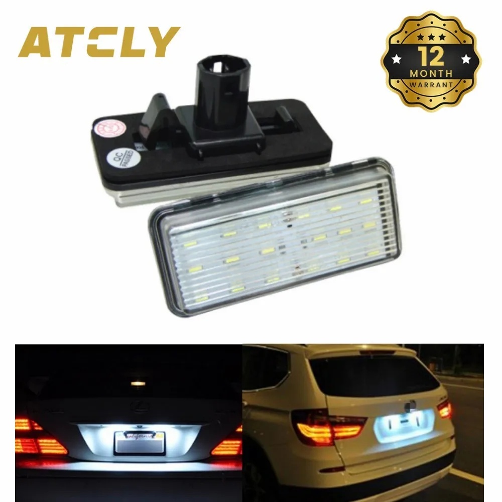 

2pcs Error Free LED Car Number License Plate Light Lamp For Toyota Land Cruiser 100 200 Prado 120 Reiz 4D For Lexus LX470 GX470