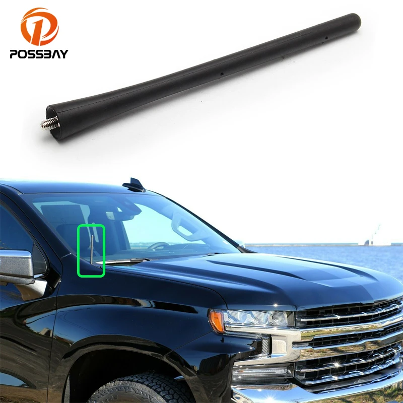 Universal 7 Inch Car Short Antenna Roof AM/FM Radio Signal Aerials Universal for Jeep Chevy Silverado GMC Sierra Replacement