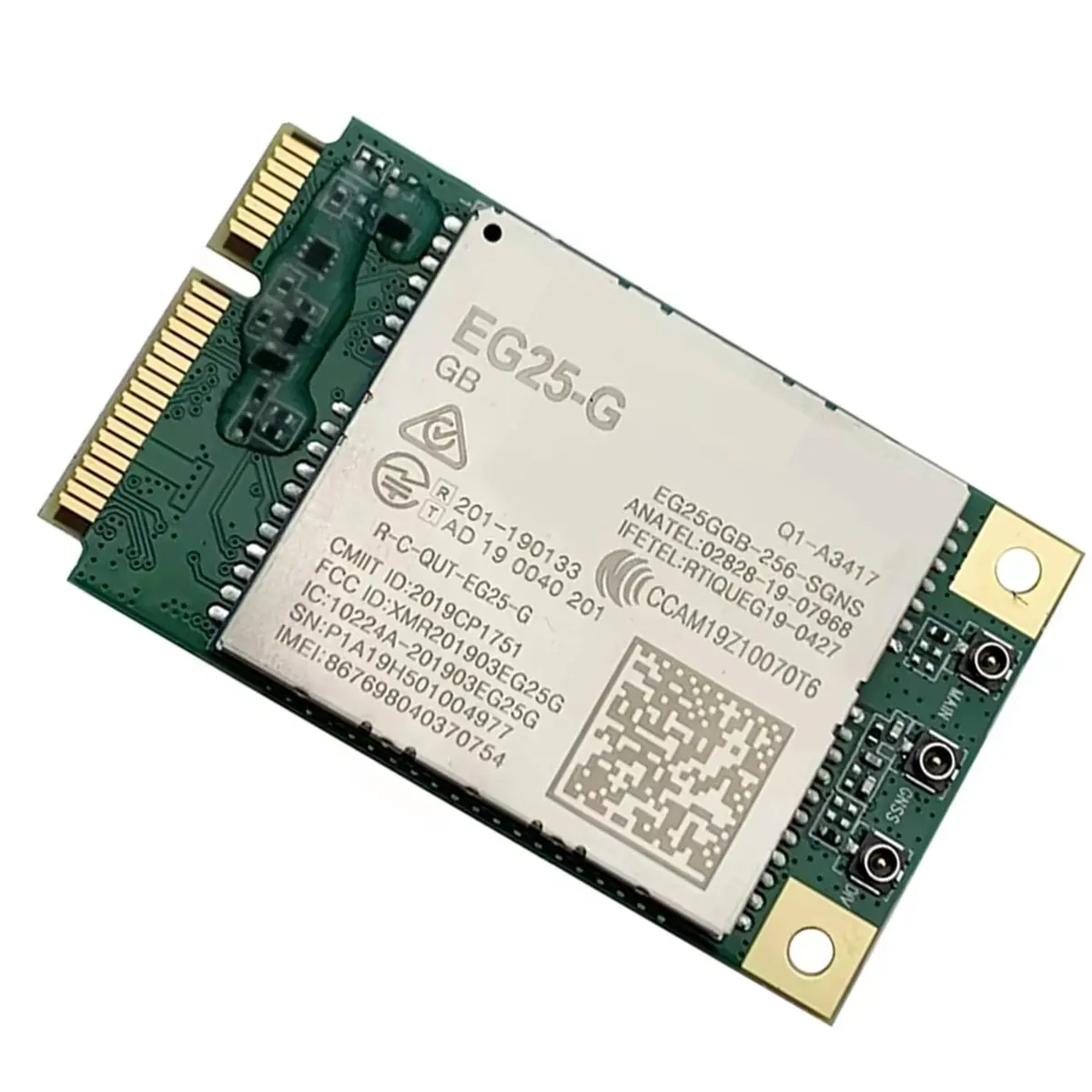 Фото РЕКОМЕНДАЦИЯ     Глобальный модем EG25-G LTE Cat4 MINI PCIE без слота для SIM-карты EG25GGB-256- для модулей EC25-E, EC25-EU, EC25-AU №2