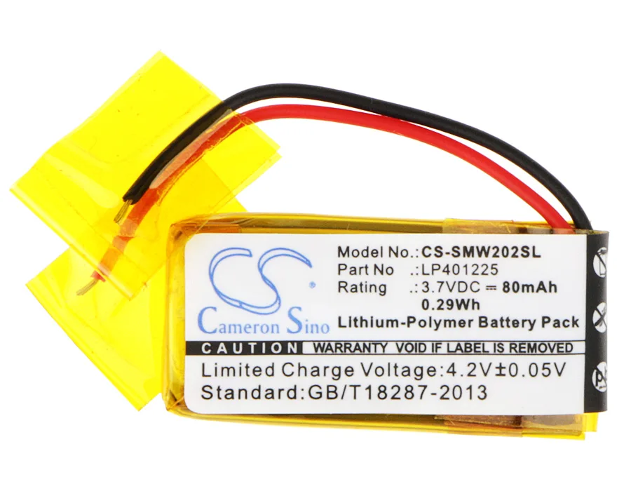 

Cameron Sino 80mAh Battery For Sony NWZ-W202 SBH80 LP401225