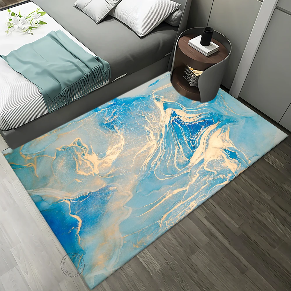 

Marble New Year Gift HD Printing Area Carpet, Living Room Sofa Decorative Carpet, Anti-skid Mat, Alfombras Direct Shipment