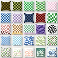 2022 new chess board plaids print cushions case bright multicolors geometric floral pillows case sofa bed couch throw pillows