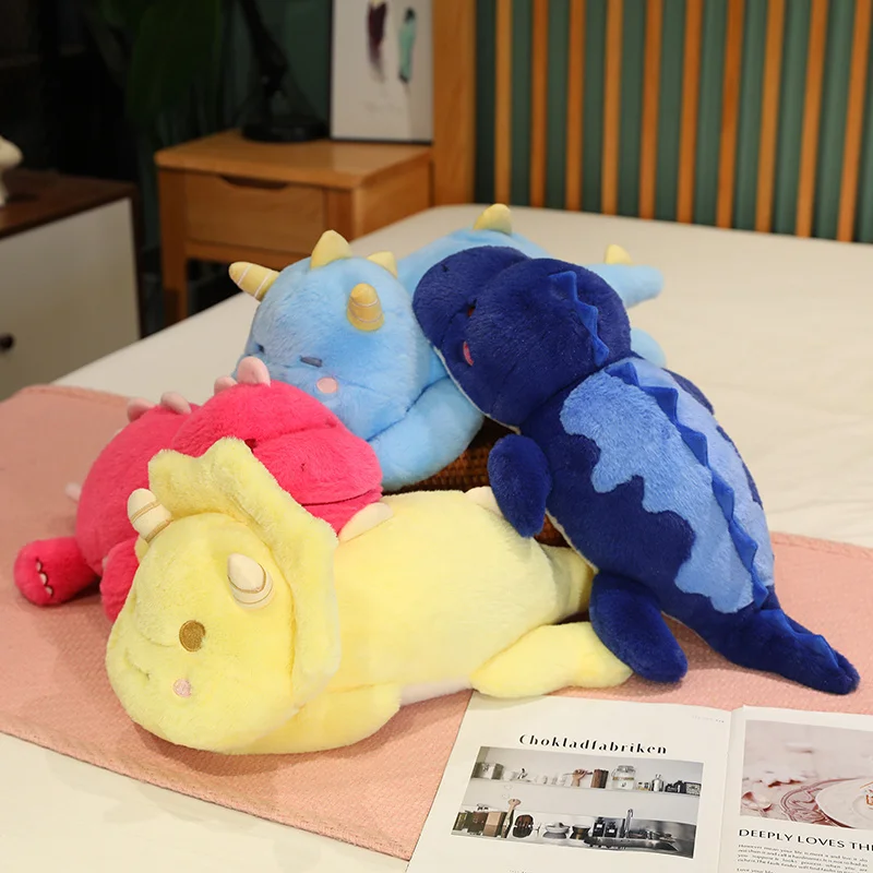 

50 см Забавные милые плюшевые Красочные динозавры, Детские успокаивающие игрушки, сопровождающие плюшевые мягкие набивные динозавры, куклы для детей, подарок на день рождения