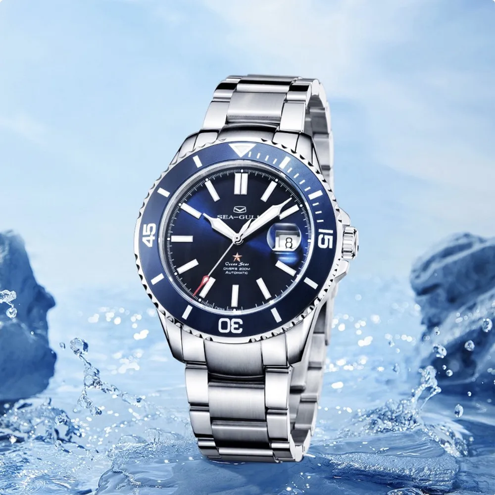 Seagull relogio masculino Men Watch 200m Diving Business Waterproof Fashion Automatic Mechanical Watch Ocean Star 816.523 images - 6
