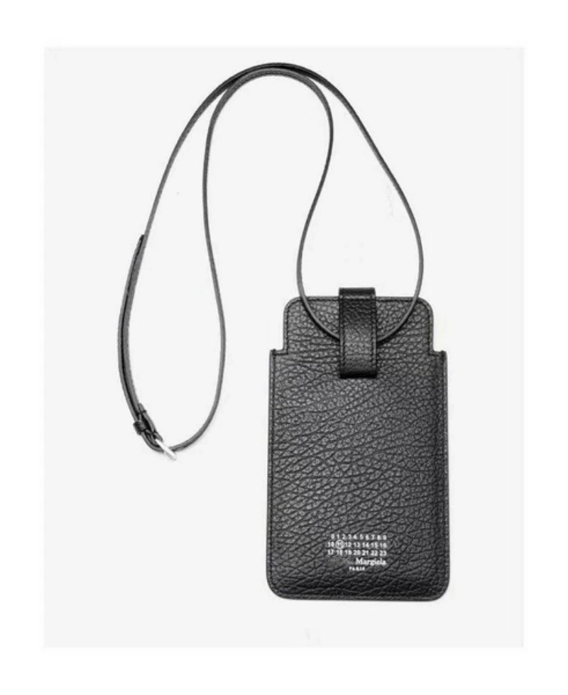 Luxury Brand Margiela Crossbody Bag Men Women MM6 Lychee Pattern Leather Leathers Shoulder Strap Simple Logo Fashion Business