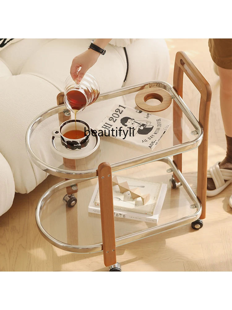 

Креативная Мобильная тележка zqNordic с колесами для дома и маленькой квартиры