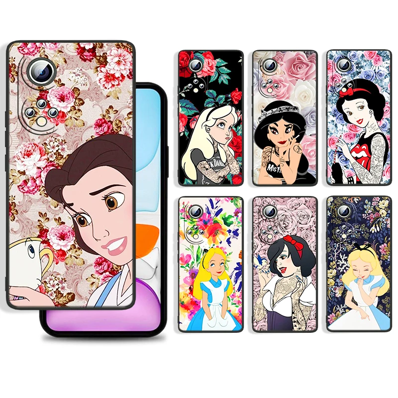 

Animation Alice Belle Princess Phone Case For Honor 70 60 SE 50 X8 X7 X30 X20 20 10 10X 10i 9C 9A 9X 8A 8X Pro Black Cover