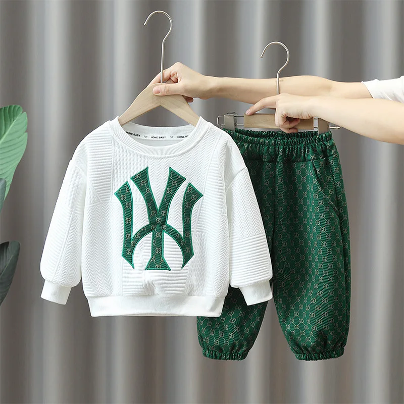 

Children Tracksuits for Boys and Girls Spring Autumn Clothes Ss Junior Kids Letter Printing Sweater and Pants 2Pcs Outfits Sets
