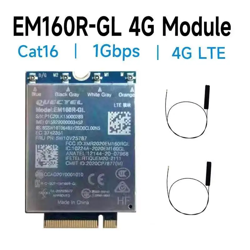 EM160R Quectel Original LTE EM160R-GL Cat16 M.2 Module 5W10V25787 for Thinkpad FRU T14 T15 T15G P15 P17 P14S P15S Gen2 Laptop