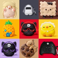 3d cute earphoneearbuds case for airpods 2 3 pro silicone cartoon headphone cover for airpods 3 pro earpods case charging box