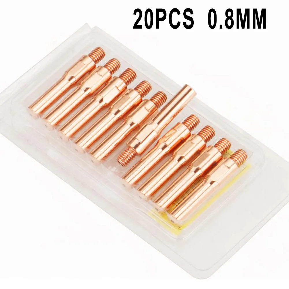 

10/20 Pcs Electric Nozzle Kit 0.8mm Mig Flashlight Contact Tip For MB15 MB25 MB36 Welding Contact Tip Welding Equipment Parts