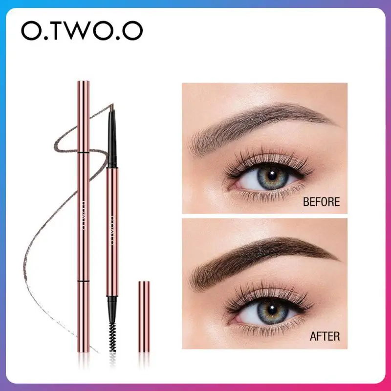 

6 Colors Double-headed Ultra-fine Triangular Eyebrow Pencil Automatic Rotating Waterproof Long Lasting Eyebrow Pen TSLM2