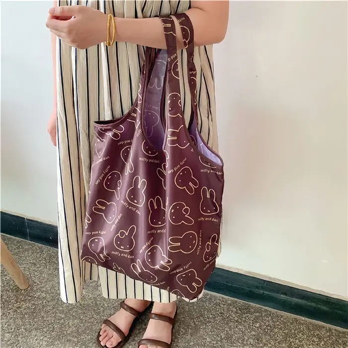 Kawaii MIffy сумка для покупок большой емкости складная портативная многоразовая