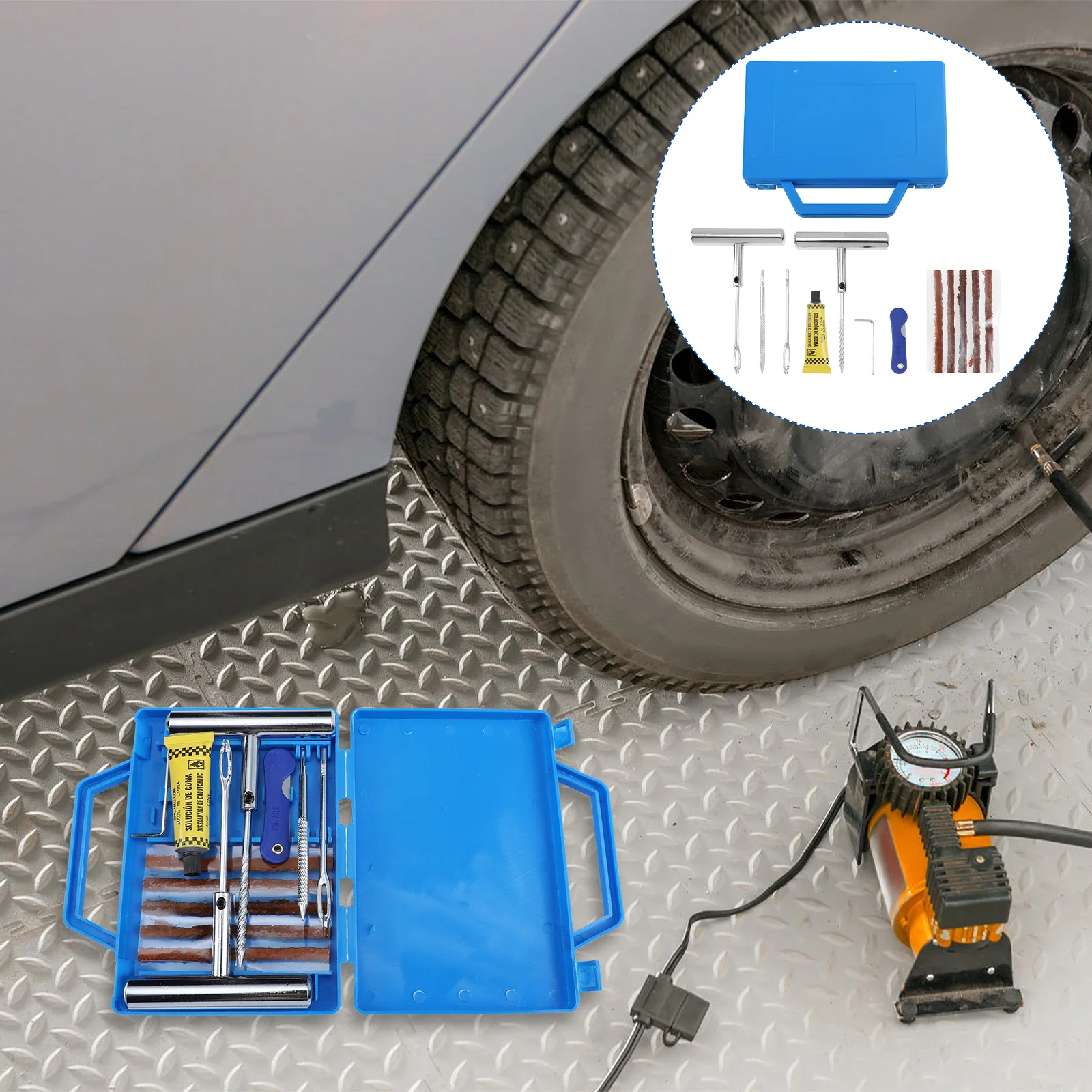

Car Tire Repair Tool Bike Accessories Tyre Metal Repairing Tools Glue Accessory