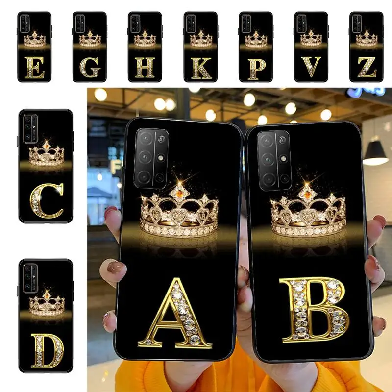 

Diamond Crown Letter Phone Case for Huawei Honor 10 i 8X C 5A 20 9 10 30 lite pro Voew 10 20 V30